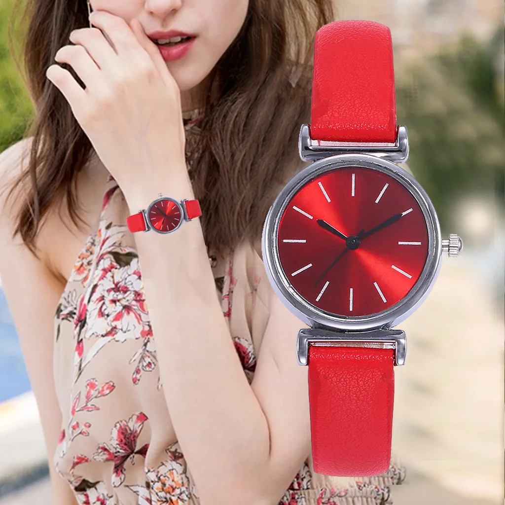 Женские модные роскошные часы Reloj простые повседневные креативные кварцевые