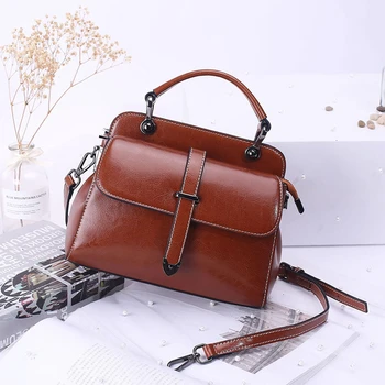 

New Vintage Genuine Leather Handbag Luxury Handbags Women Crossbody Bags For Female Designer Shoulder Messenger Bag Famous Brand