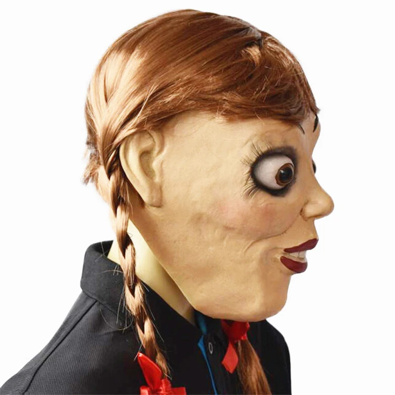 Annabelle подходит для дома Хэллоуина маски костюмированной вечеринки латекс