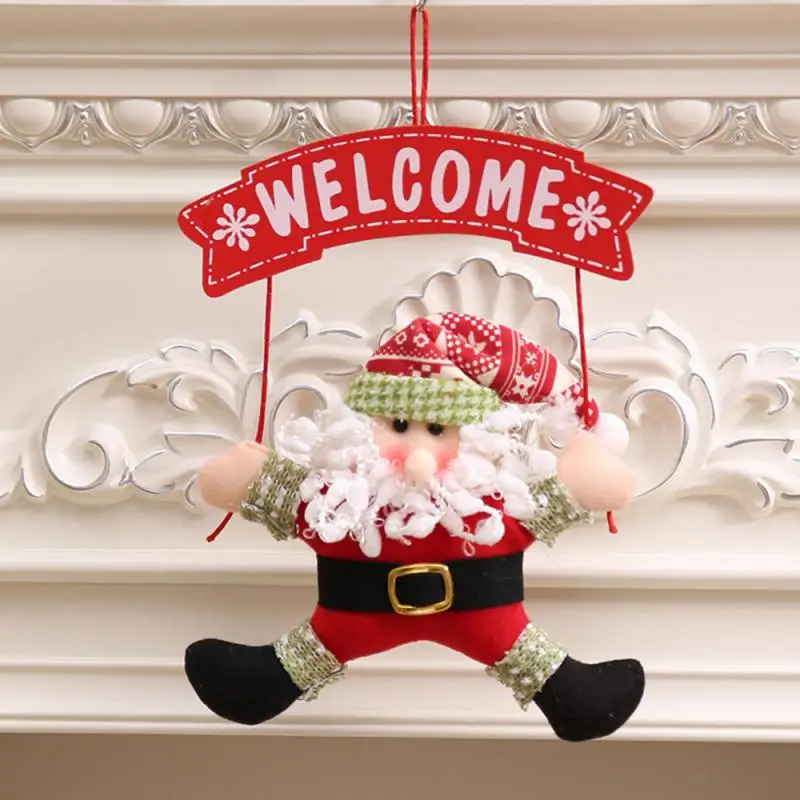 Подвесные украшения Санта-Клауса, Рождественская елка, декор для двери, окна, теплые рождественские подарки, Рождественский кулон и висячие украшения