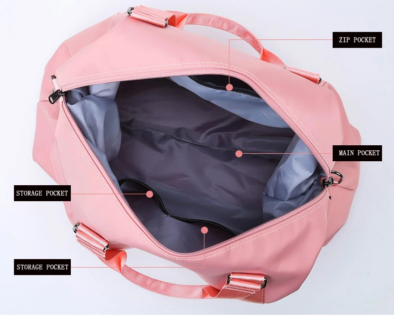 Wobag модная спортивная женская сумка для занятий йогой, тренировочная сумка, повседневные дорожные сумки для путешествий, уличные выходные сумки для сна, розовая сумка Bolso