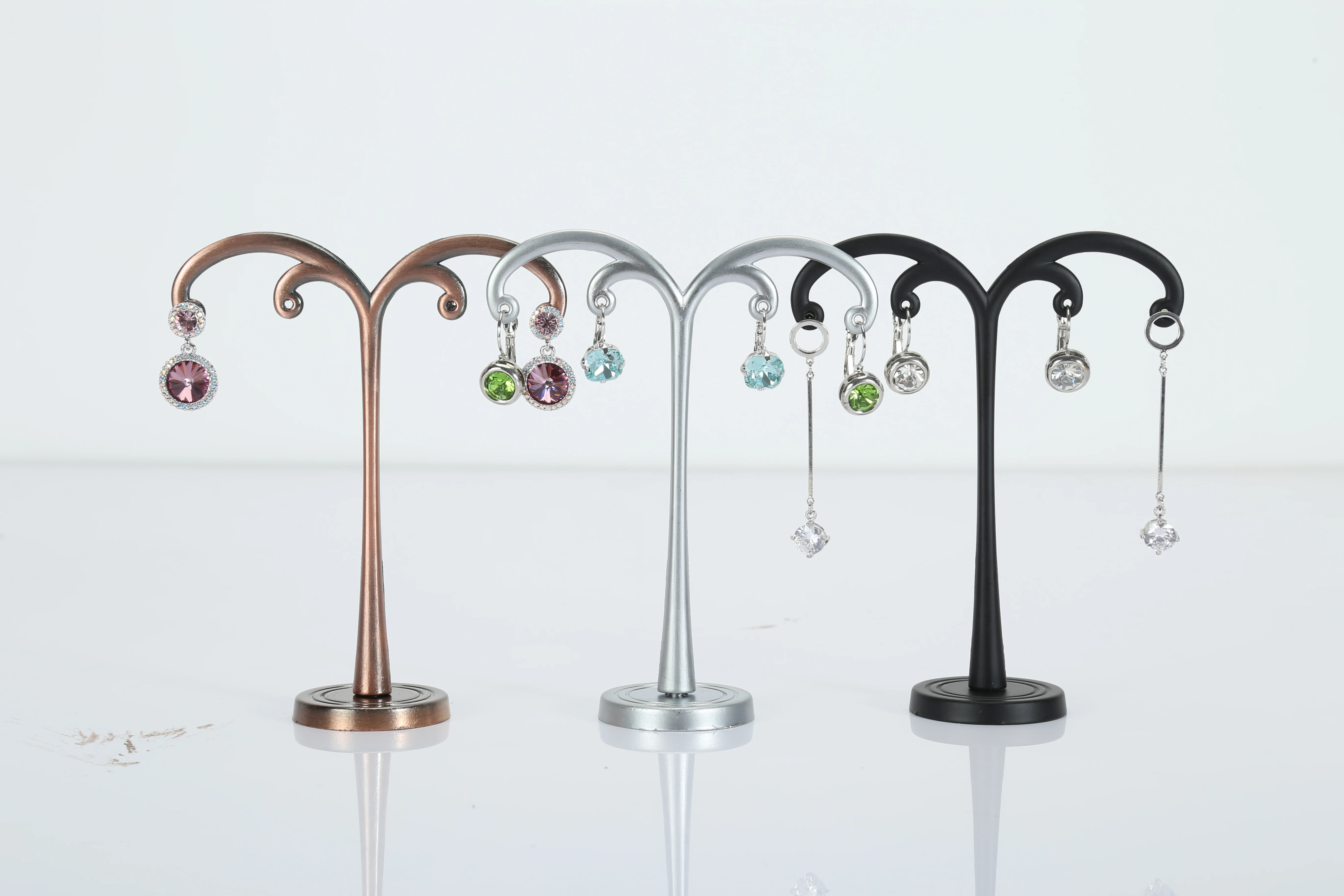 DIGU Soporte de pendientes de Metal, Exhibidor de joyería, aretes, estante de joyería, accesorios de presentación y exposición de joyería| - AliExpress