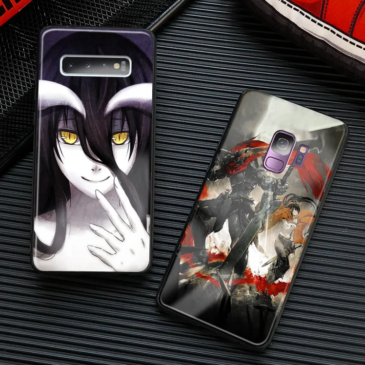 

Overlord Anime Characters poster phone case glass cover soft silicone shell for Samsung galaxy s8 s9 s10e s10 plus note 8 9