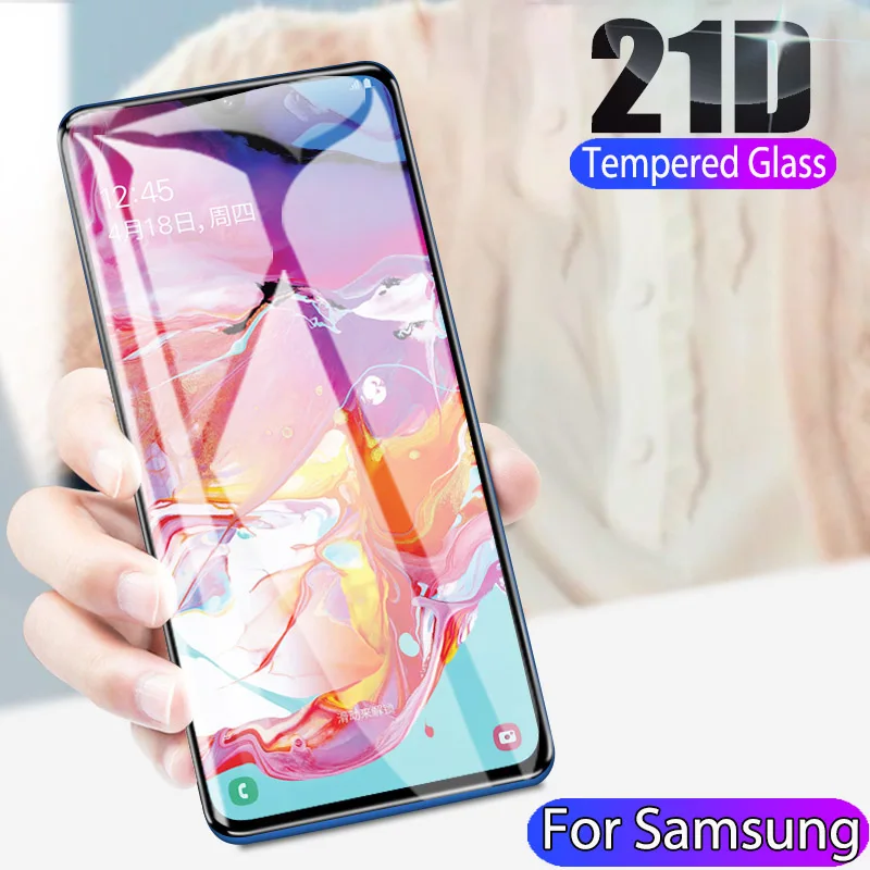 Закаленное стекло 21D для Samsung Galaxy A50 A30 A40 A60 Защита экрана A10 A20 A70 A80 A90 A20E M10 M20 M30