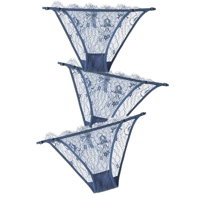 As shown 3 шт./партия, женские трусики, ультра-тонкие, полые, нижнее белье, короткие, для женщин, низкая посадка, прозрачные, кружевные, сексуальные трусики, дышащее нижнее белье, трусики - Цвет: As shown