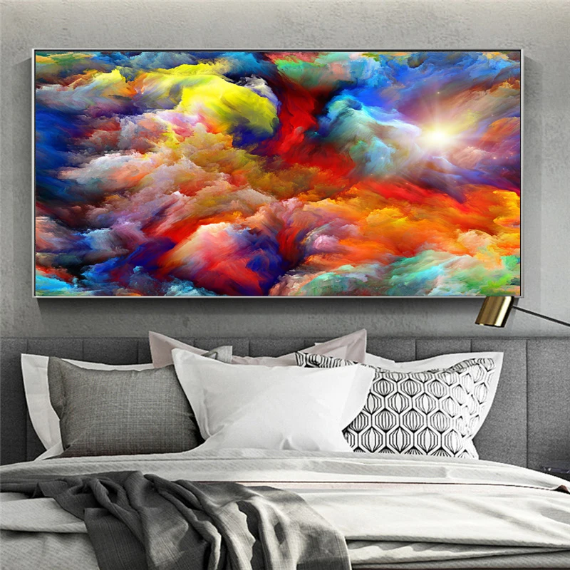 

Canvas Paintings Abstract Art Colorful Clouds Modern Wall Pictures Big Size Canvas Art Prints and Poster Wall Posters and Prints