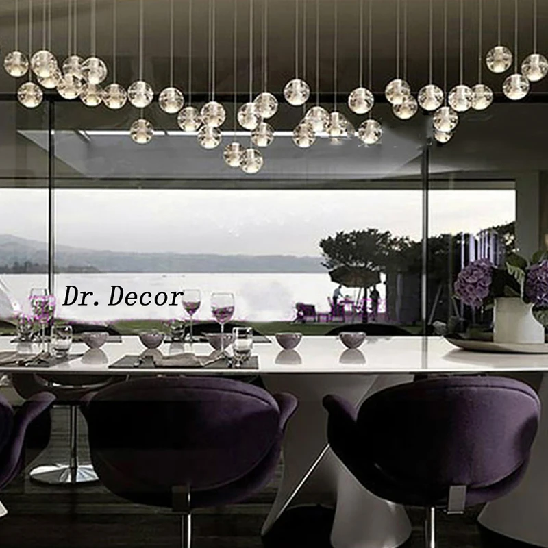 

Светодиодный подвесной светильник в скандинавском стиле с хрустальным шариком, декоративное освещение для гостиной, креативный домашний интерьерный декор, лестничная Подвесная лампа