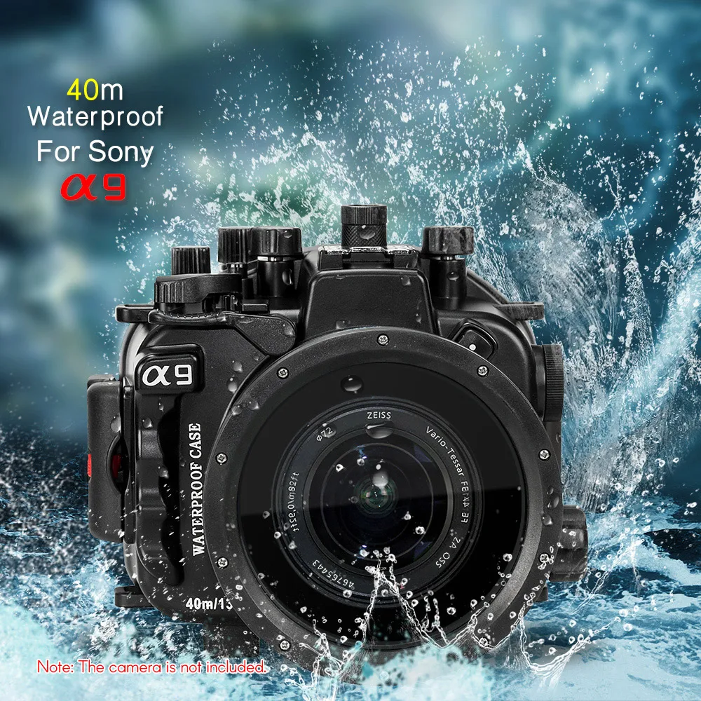 

Photography Underwater 40m/130ft Protective Camera Diving Housing Case 360-degree Protection Waterproof 40m/130ft for Sony A9