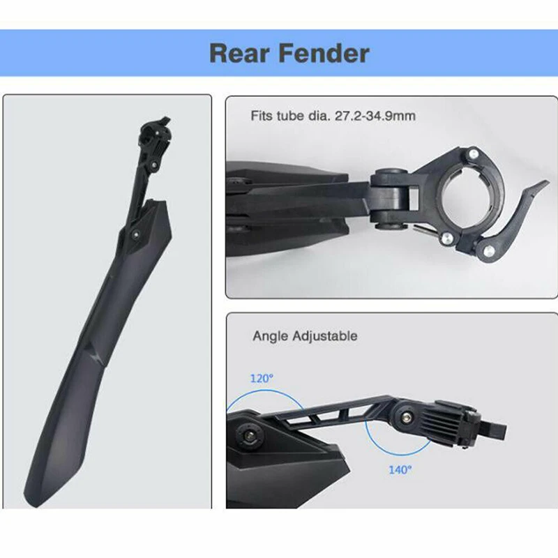 2 шт горный велосипедный брызговик велосипедный передний и задний пластиковый комплект крыльев подходит для 24-29 дюймов горный велосипед