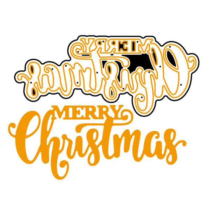 Merry Christmas металлические режущие штампы Скрапбукинг фото альбом изготовление бумаги самодельная открытка украшение ремесло тиснение высечки Новинка