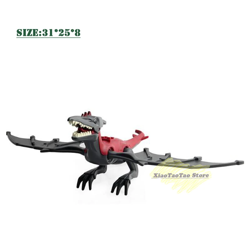 Jurassic Tyrannosaurus Indominus Rex Indoraptor World Park 2 строительные блоки фигурки динозавров игрушки совместимы с - Цвет: Красный