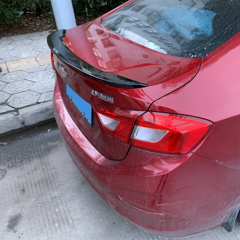 Для Chevrolet Cruze ABS пластик грунтовка Цвет Внешний задний спойлер хвост багажник загрузки крыло украшение автомобиля стиль