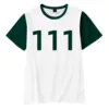 Squid Game Cosplay T-shirt Costume Casual Streetwear Women Short Sleeve Squid Game Stitching Number Sportswear T-shirt Top 2