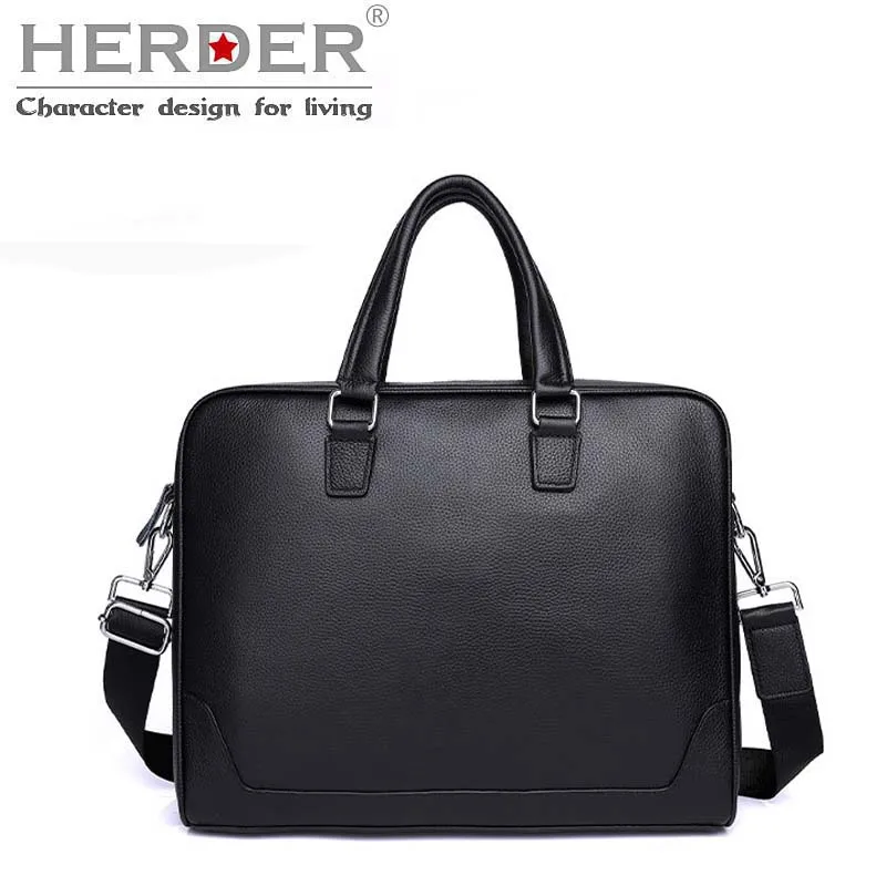 HERDER кожаная сумка для ноутбука, деловая сумка, кожаная мужская сумка-мессенджер, дорожная мужская сумка, кожаный портфель