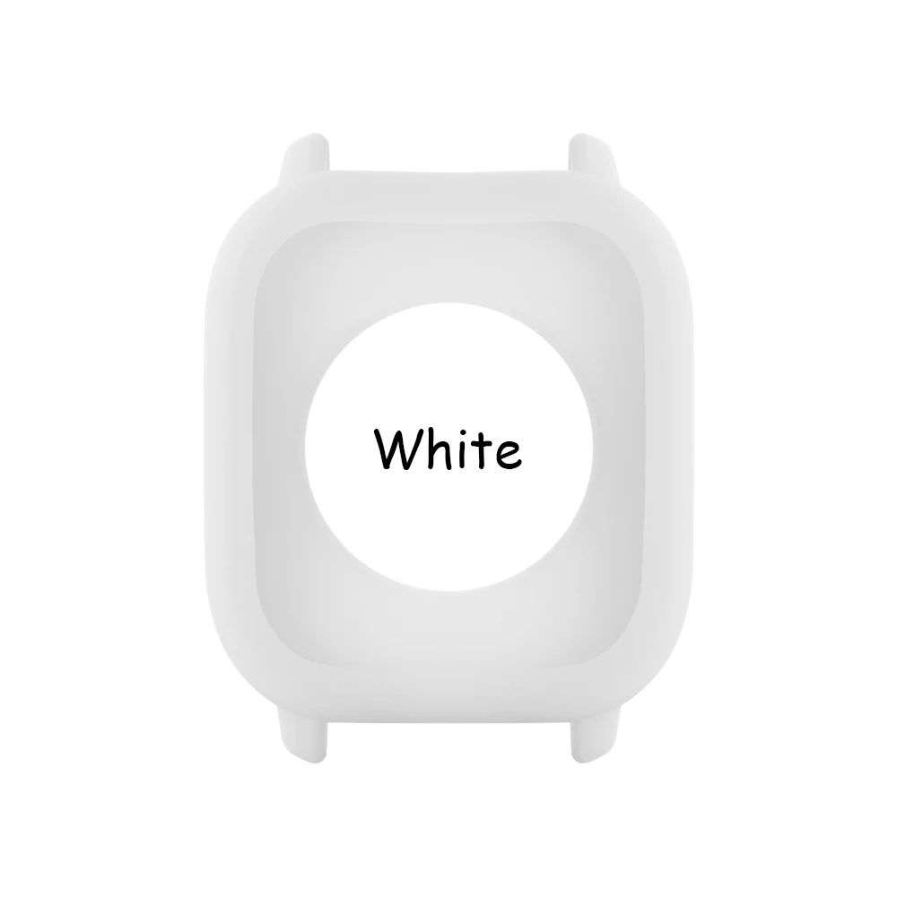 white 1 шт. роскошный легкий мягкий силиконовый чехол защитная оболочка рамка Бампер для Xiaomi Huami Amazfit GTS защитный чехол умных часов - Цвет: white