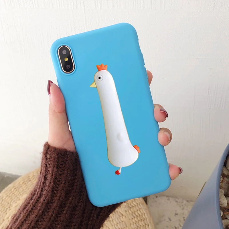 Чехол с 3D рисунком динозавра цыпленка конфет для Xiao mi A1 A2 Lite A3 mi 5X6X8 Lite 9 SE 9T Pro Coque Chicken Funda мягкий чехол из ТПУ - Цвет: Chick SKY Blue