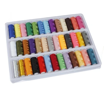 

39 Rolls Assorted Colour Spools Polyester Thread For Sewing Hand Machine
