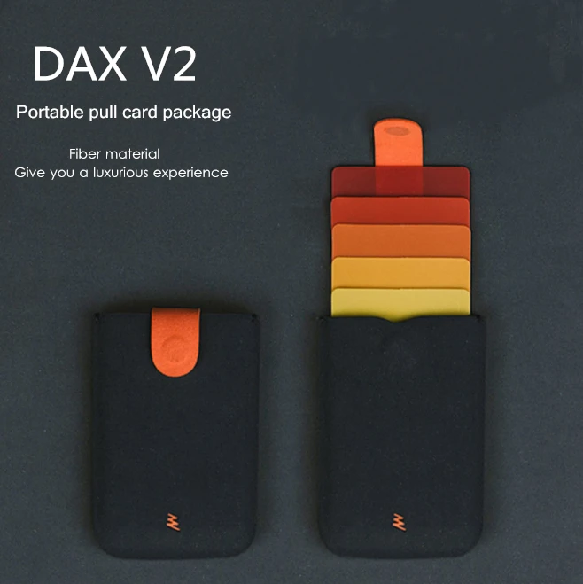 Тонкий портативный мини-кошелек DAX V2 для мужчин и женщин дизайнерский бумажник с