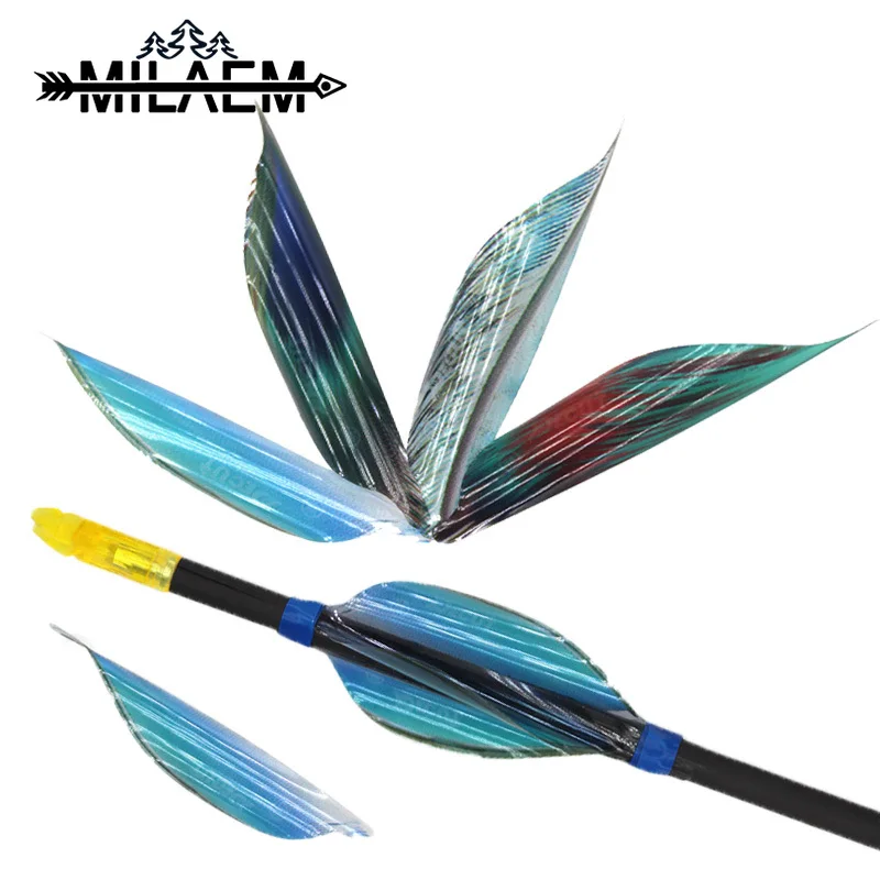 

50Pcs DECUT Archery Spin Vanes 1.75'' Right Wings Spiral Feather Arrow Fletches DIY Shooting Hunting Bow And Arrows Accessories