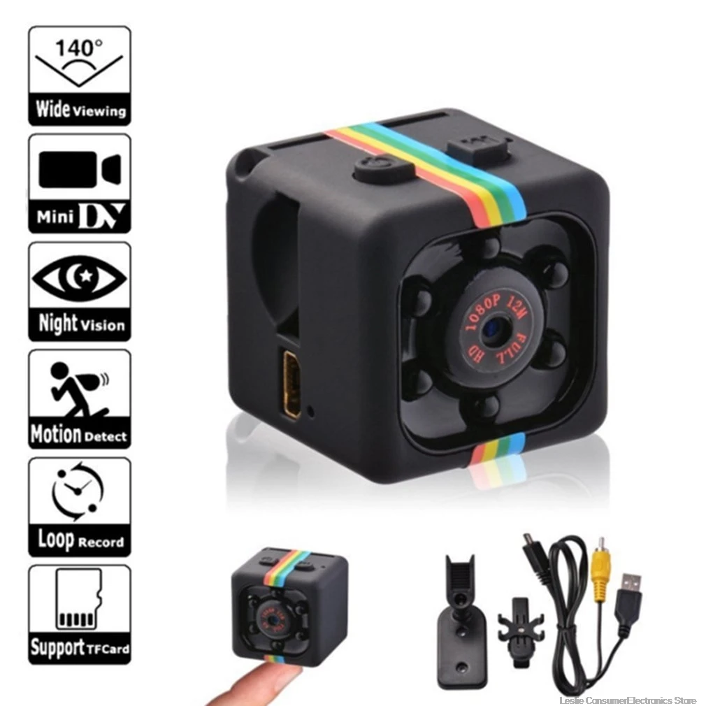 SQ11 мини камера HD 960P/1080P датчик ночного видения Видеокамера движения DVR микро Спорт