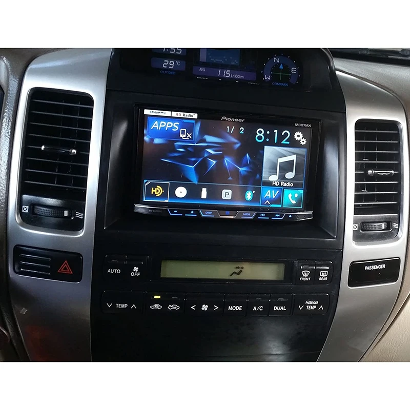 Двойная Din радиосистема стерео монтажная панель для Toyota Land Cruiser Prado 120 Lexus Gx470