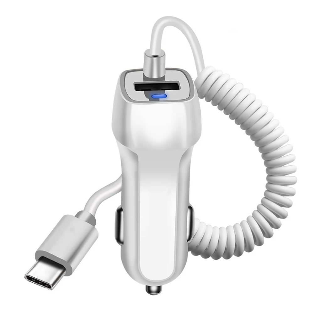 Автомобильное usb-устройство для зарядки телефона Автомобильное USB зарядное устройство Быстрая Зарядка Micro usb type C кабель освещения для iPhone для samsung