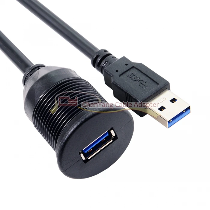USB 3,0 удлинитель AUX заподлицо автомобильное крепление удлинитель водонепроницаемый кабель 1 м для приборной панели