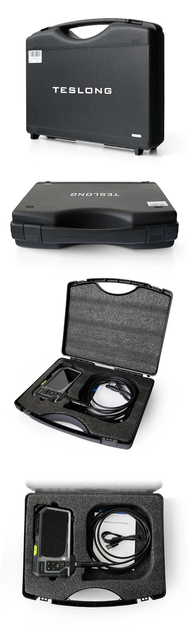Полужесткая камера для осмотра ручной borescope1280P 7,6 мм цифровой промышленный ЖК-эндоскоп объектив камеры 5 дюймов 2 МП IP67 6 светодиодов