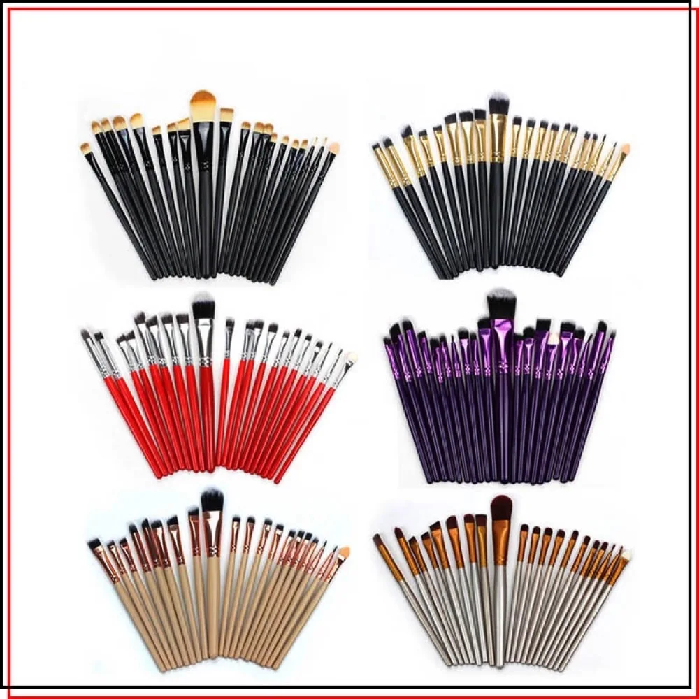 Makeup Tools Set of 20 Brushes Foundation Loose Powder Blush Eye Beginner | Красота и здоровье