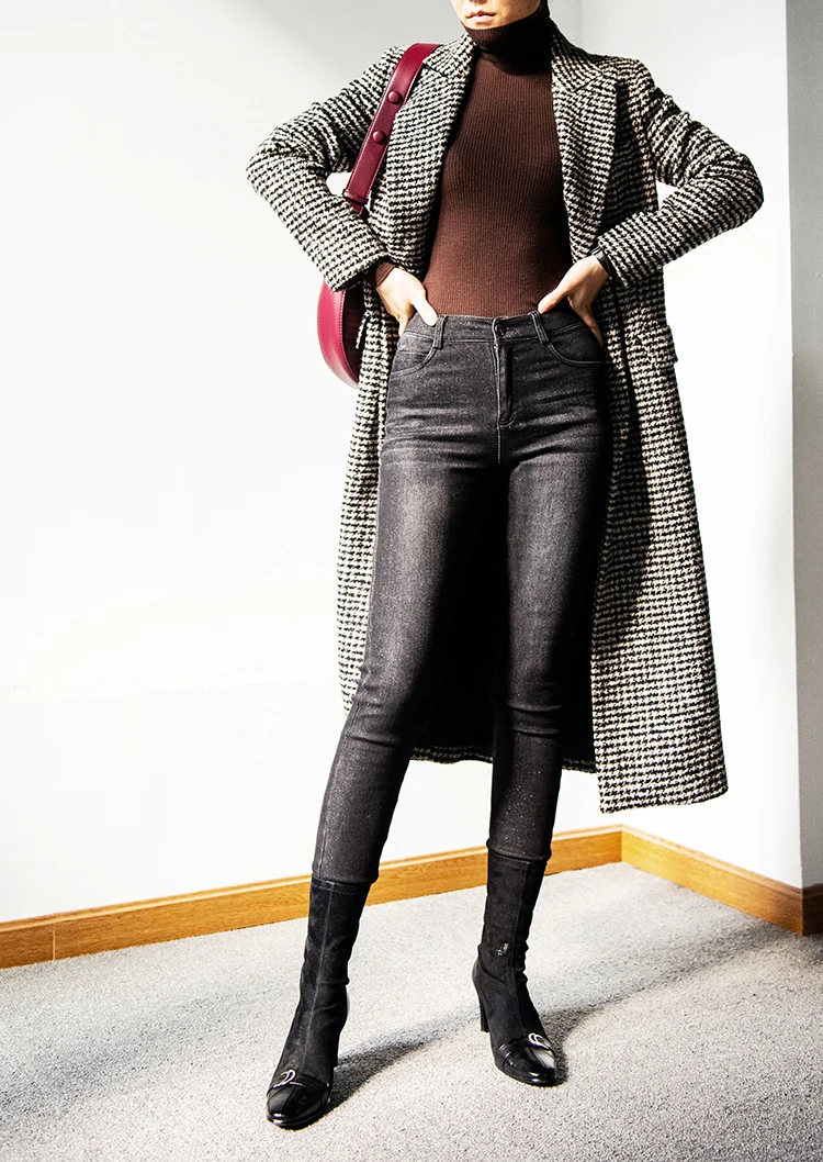 Зимние и осенние женские джинсы, Новая Осенняя мода размера плюс, синие, черные, тянущиеся, обтягивающие, пуш-ап, корейские сексуальные женские джинсы из денима