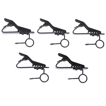 Hot 5pcs Microphone iron clip tie clip mic lapel collar clip microphone accessories 1