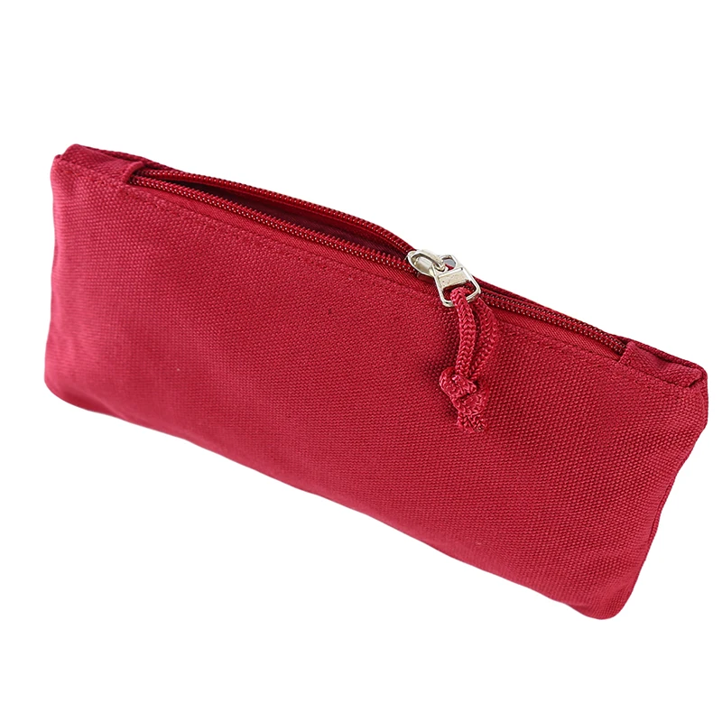 Solid color canvas pencil case mobile phone children's zipper office supplies Printable LOGO bag | Дом и сад