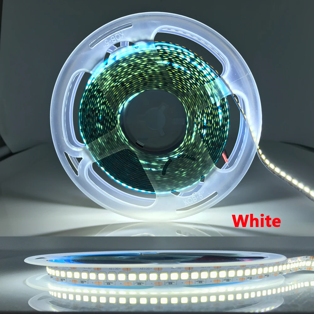 DC 5V 12V 24V Led Strip Light 2835 5m White LED Strip Tape Diode Not Waterproof Lamp Light Strips Kitchen Home Decor TV Ledstrip