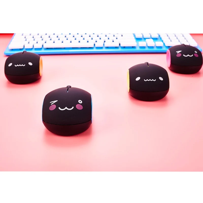 Новая беспроводная мышь, милая мультяшная Бесшумная зарядная игровая мышь, мини розовая компьютерная мышь для девочек, для ноутбуков, настольных компьютеров