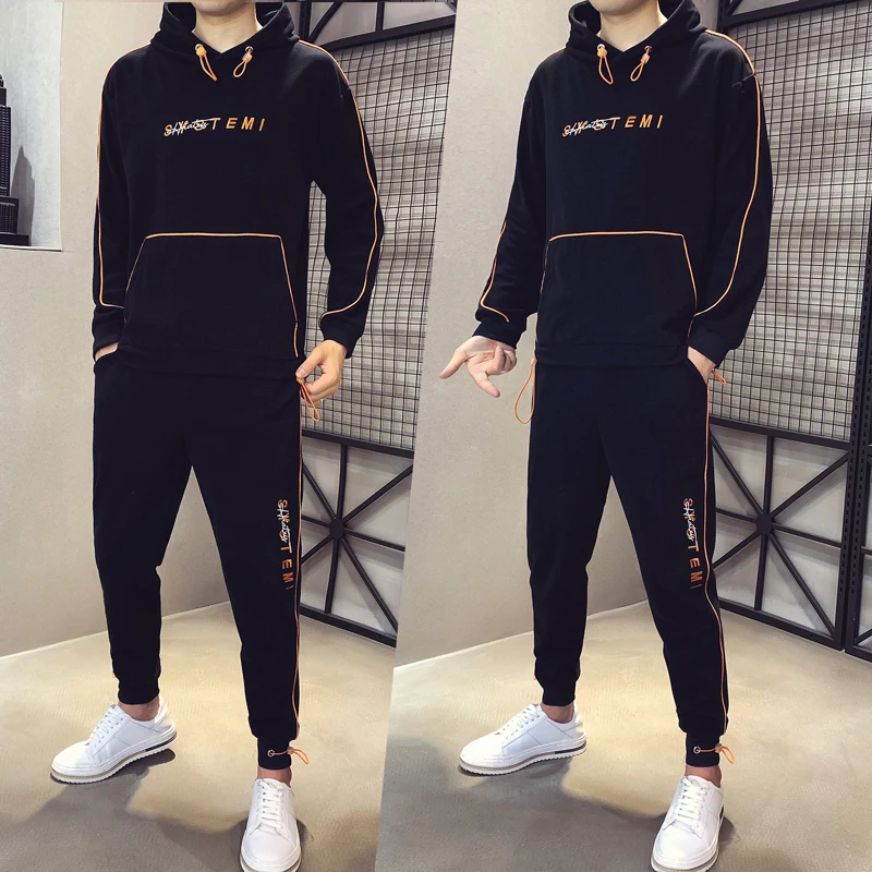 

Men's Suit Autumn New Tracksuit Men Sweater Men's Hooded Pullover Casual Suit Sports Sweater Pants Hombre Moda Hombre 2020 Ropa