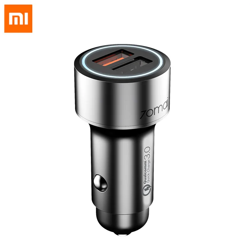 Xiaomi QC 3 0 Металлический Чехол для быстрой зарядки Mini 2USB порт 70 mai автомобильное
