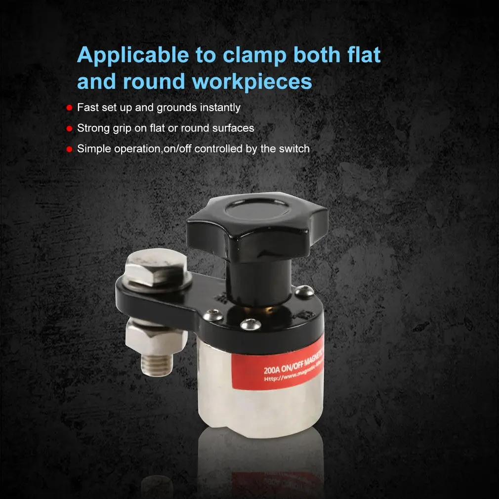 

In Stock On/Off Magnetic Welding Ground Clamp Rare Earth Switchable Welding Magnet Welding Holder Magnetic Clamp