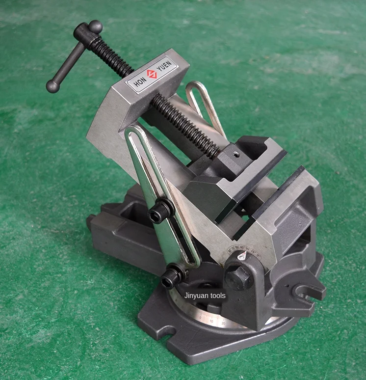 Sinusoidal, tiltable flat-nose pliers, precision angle-fixed, rotary tilting machine vise, 6 inch