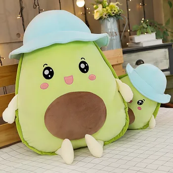 

70/80cm Large Cartoon Avocado Plush Toys Stuffed Doll Kawaii Avocado Pillow Soft Cushion Children Christmas Gift Girl Baby Kids