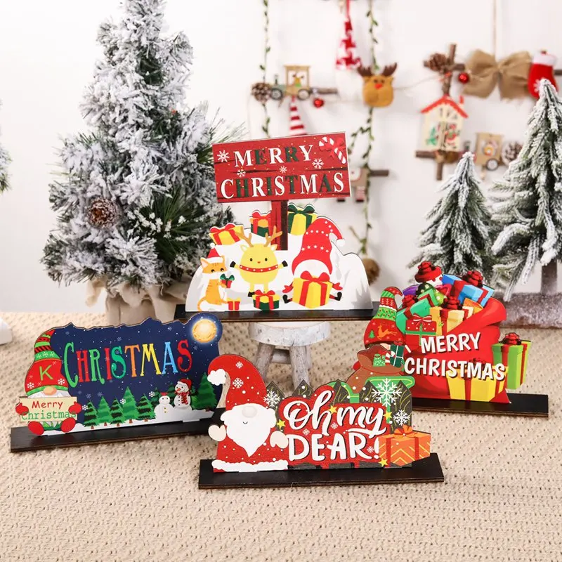 QIFU Xmas Noel деревянные рождественские украшения Рождественский Декор для дома 2021
