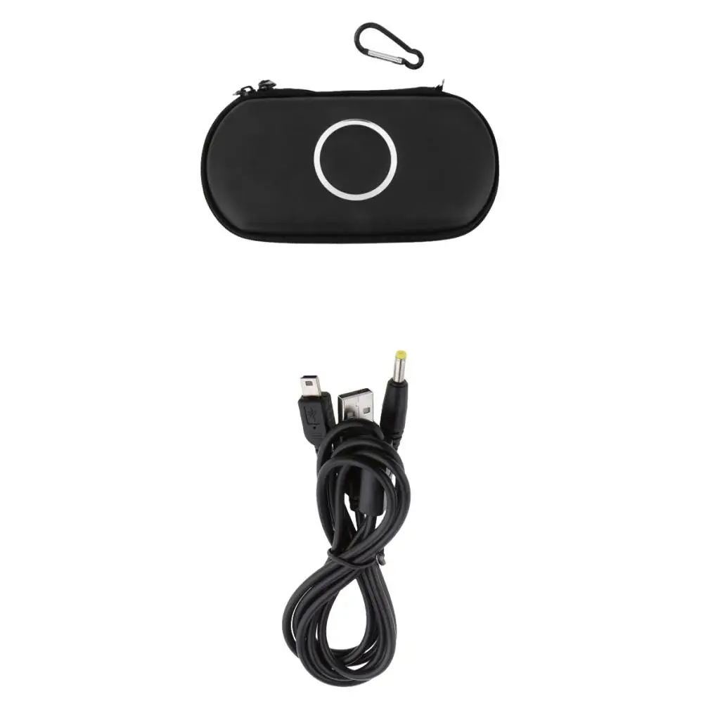 Waterproof Case Pouch W/ Memory Stick Pocket & 2in1 USB Charging Cable For SONY PSP 1000/2000/3000