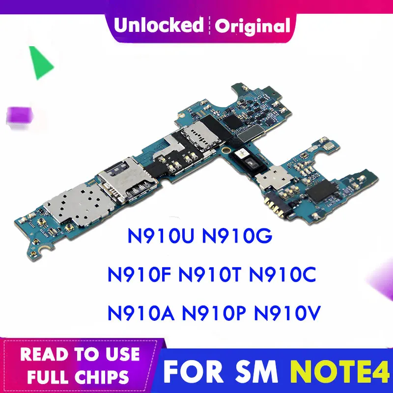 Оригинальные Материнские платы для Samsung Galaxy Note 4 N910U N910G N910F N910T N910C N910A N910P N910V