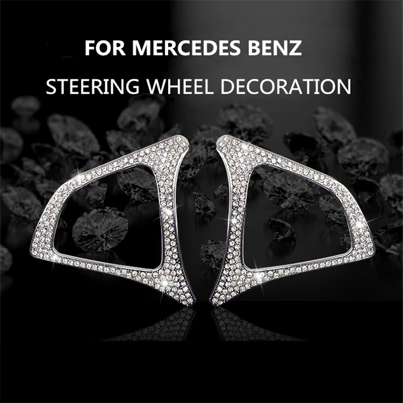 Модификация рамы рулевого колеса из цинкового сплава для Mercedes-Benz аксессуары C-class Diamond CLA gla GLC A-class Car