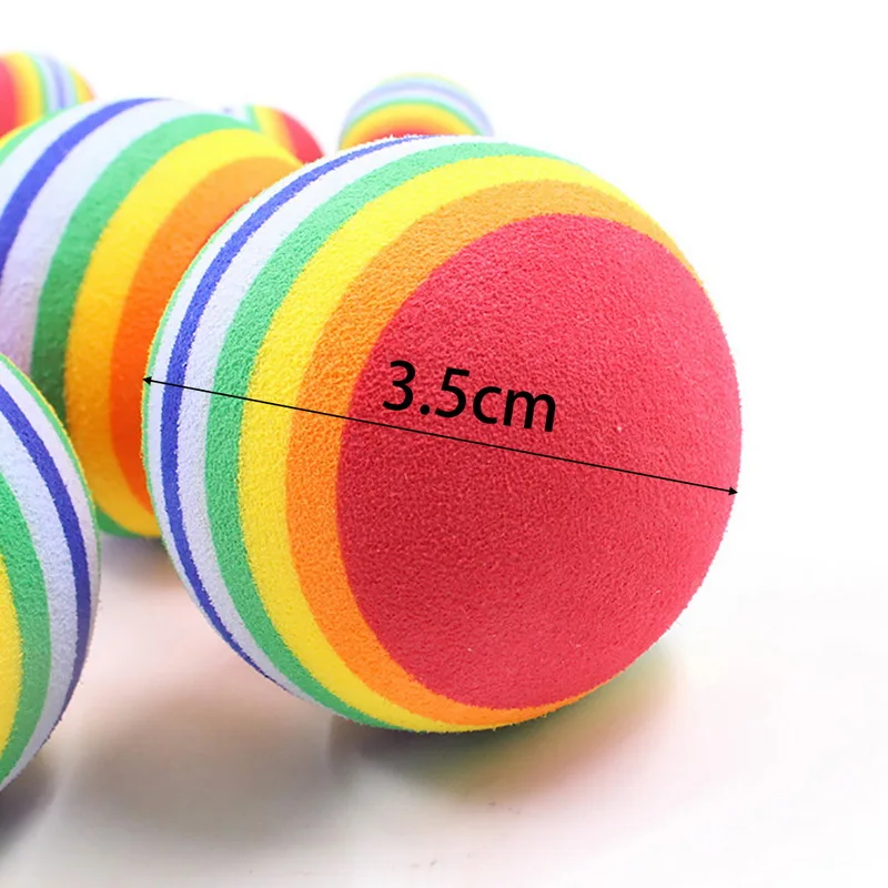 HOT New 3.5cm Cat Toy Ball Interactive Cat Toys Play Chewing Rattle Scratch EVA Ball Training Pet Supplies Hot