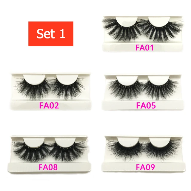 Resuable Mink Eyelashes 25mm Fluffy Lashes Wholesale Long Fake False Full Strip Eye Lashes In Bulk Vendor Supplier 10 Pairs set 1
