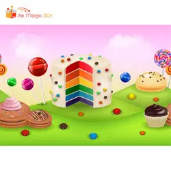 Жизнь Волшебная коробка Candyland торт Детский фон лечение детей день рождения фотографии фоны для видео