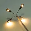 1:87/1:100 Scale Model 4 LED Luminous Street Lamp Lamppost Landscape Light DIY Train Model Decoration Sand Table Model 4