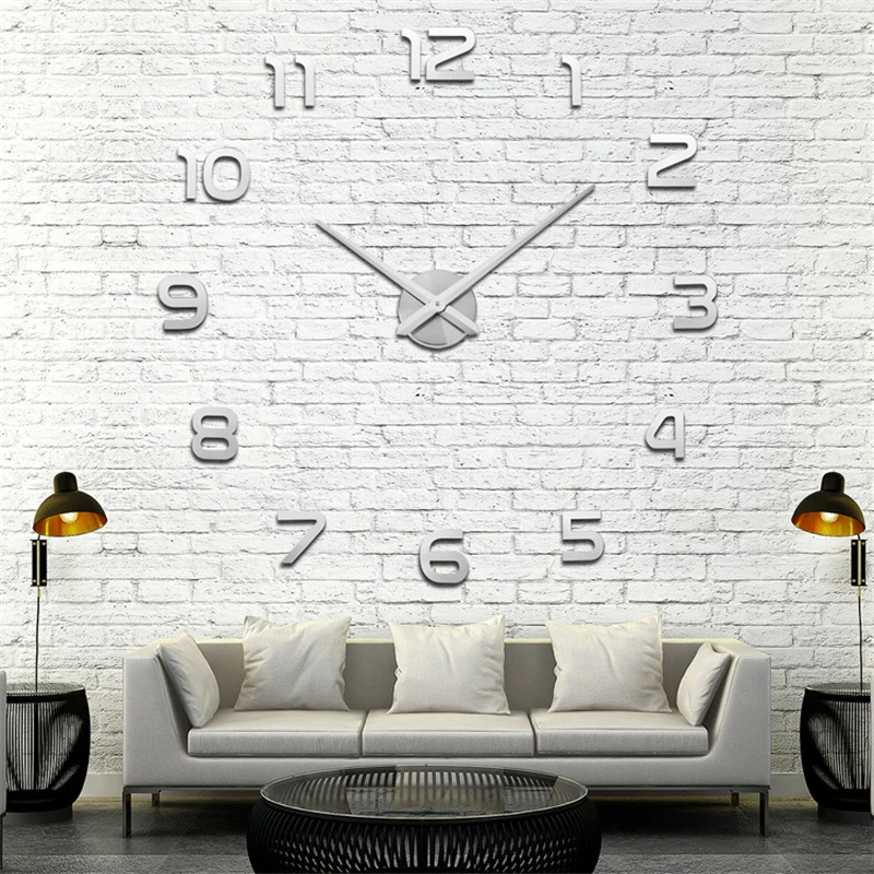 Nuevo Diseno De Reloj De Pared 3d Grandes Relojes De Espejo