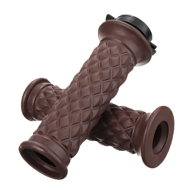 Brown Style Motorcycle Handlebar Hand Grip for Cafe Racer Bobber Clubman Custom 7/8 inch Vinatge Handle Bar Grips