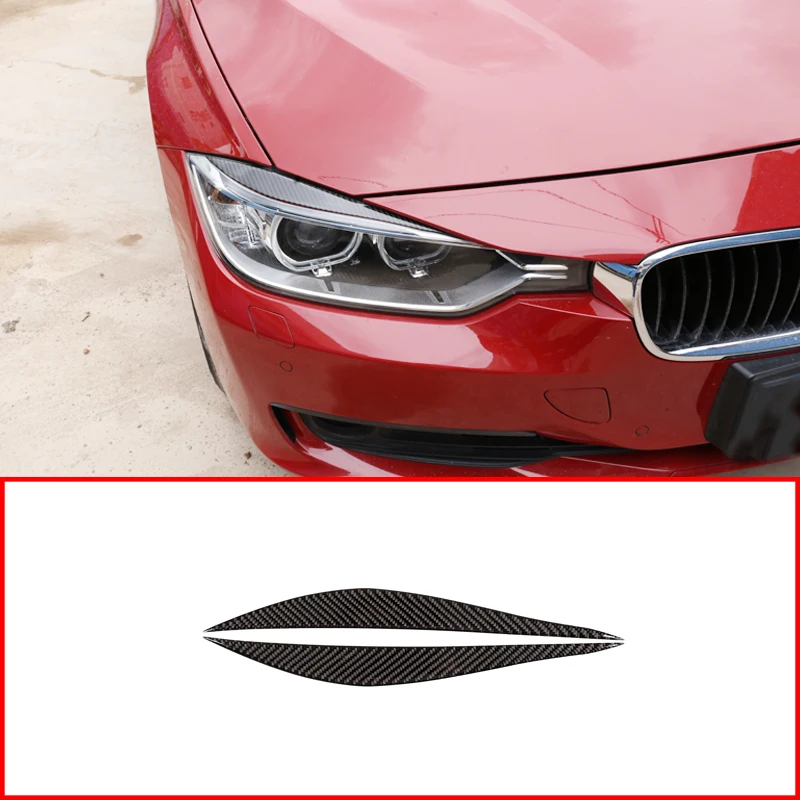 

2 Pcs Soft Carbon Fiber For BMW 3 4 Series F30 F32 F33 F36 2013-2019 Front Fog Lamp Strips EyeLid Trim Car Accessories